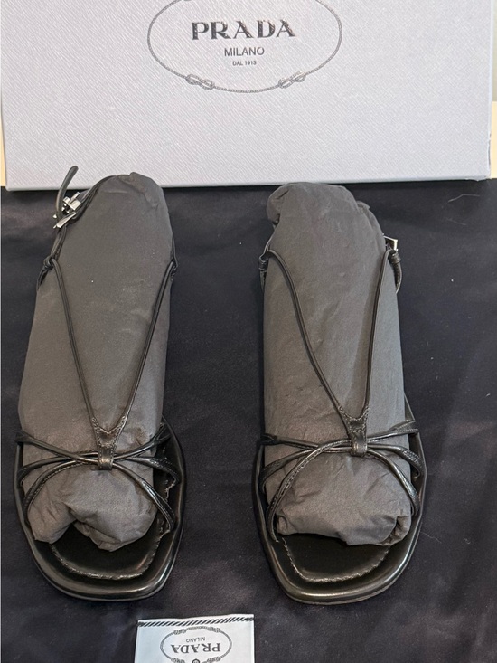 Prada Shoes - Prada Black Strappy Flat Sandals Size 39 Brand New in Box